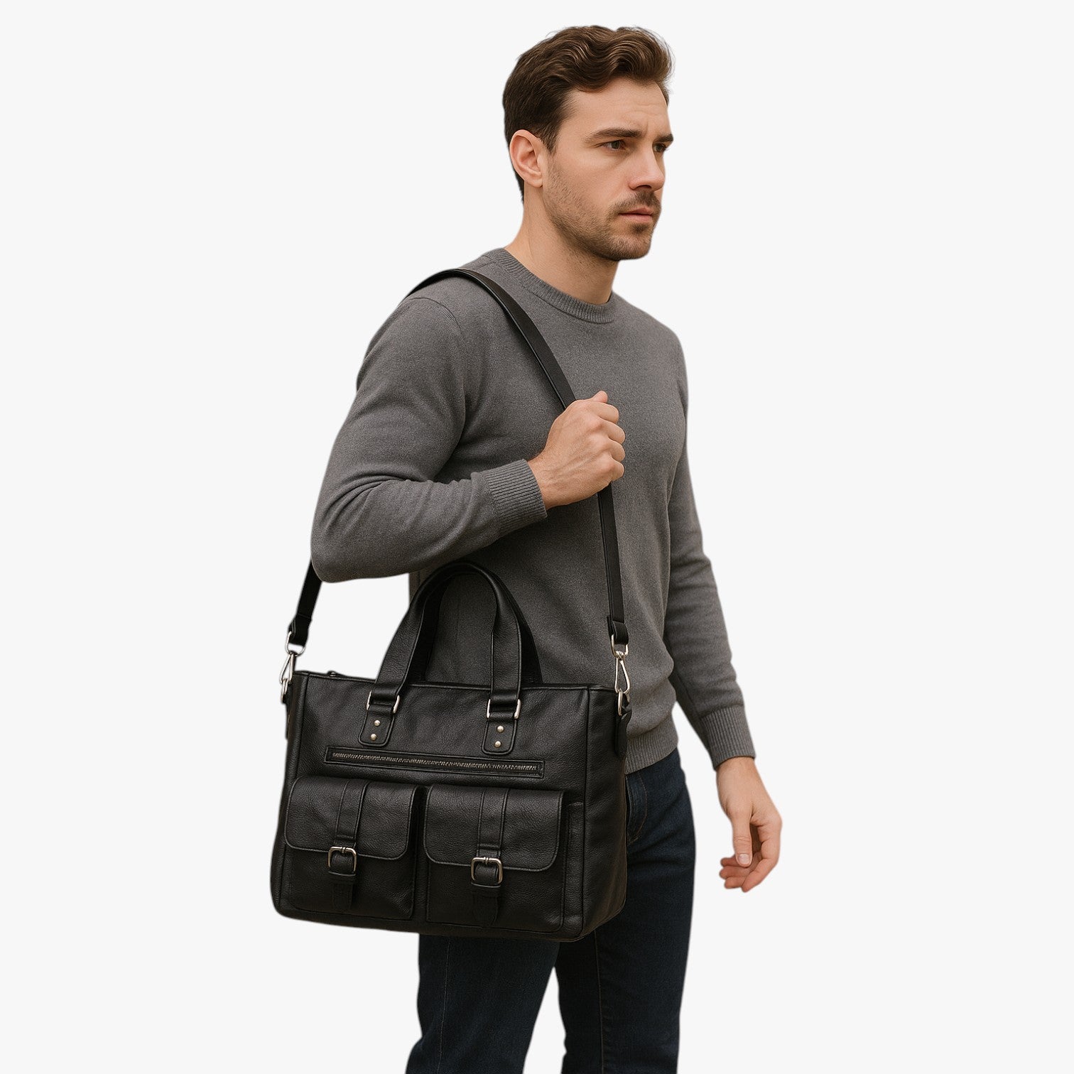 Jerry | Marsupio in pelle PU da spalla per lavoro e viaggio - - Bags bags for men Crossbody Bags mens bag - Concept Palermo