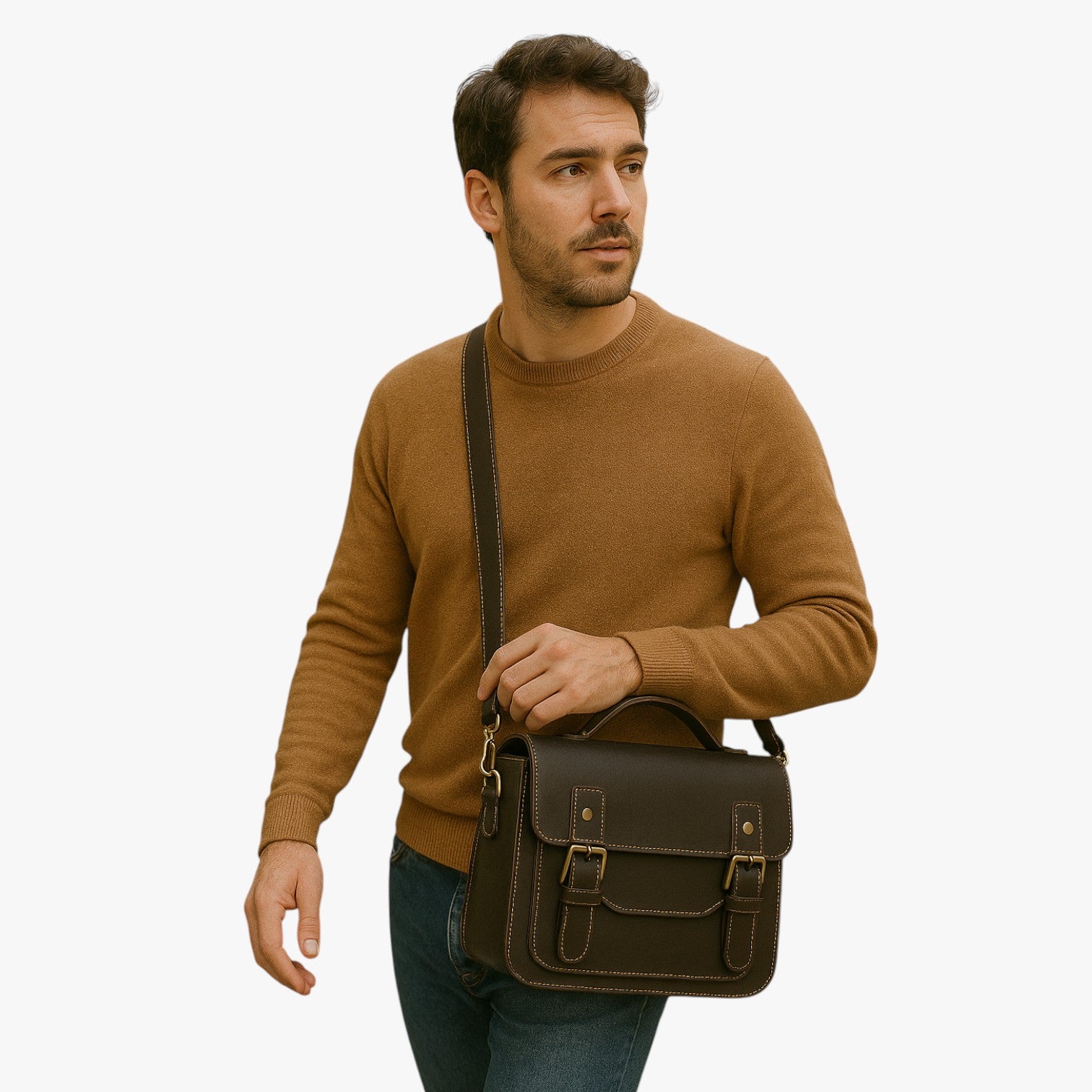 Nico | Borsa a tracolla antifurto unisex in pelle elegante - - Bags bags for men mens bag Shoulder & Crossbody Bags - Concept Palermo
