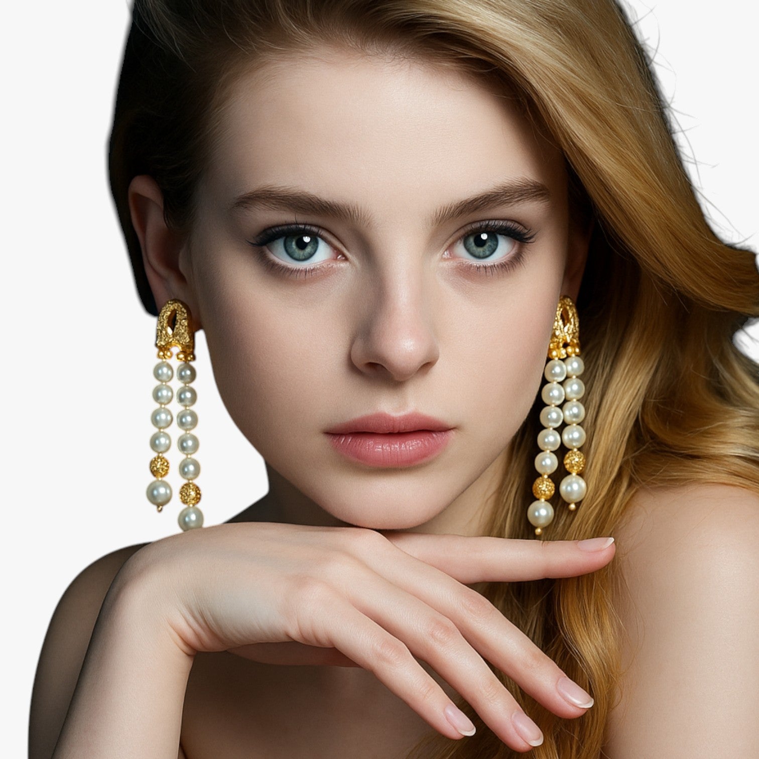 Briana | Orecchini a Strati con Perla & Nappa Eleganza Geometrica alla Francese - - EARRINGS Earrings for Women Girls New Fashion Earrings womens earring - Concept Palermo