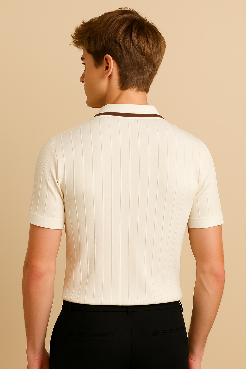 Dario | Polo a Costine con Colletto a Contrasto - - men's polo men's polo shirt shirts & polos - Concept Palermo