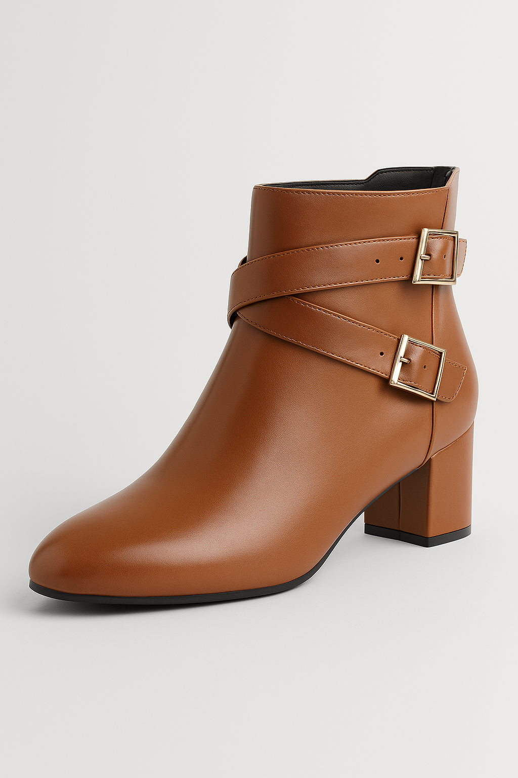 Ivy | Stivaletti alla Caviglia con Cinturini e Fibbia - Brown - BOOTS Boots & Shoes Leather Boots - Concept Palermo