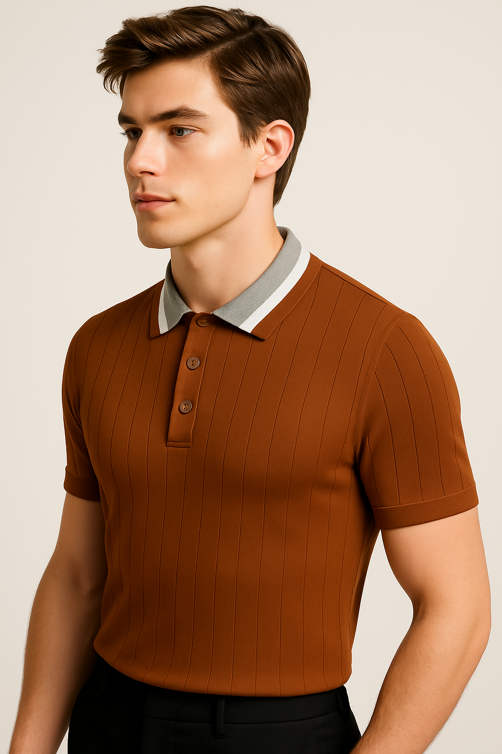 Dario | Polo a Costine con Colletto a Contrasto - - men's polo men's polo shirt shirts & polos - Concept Palermo