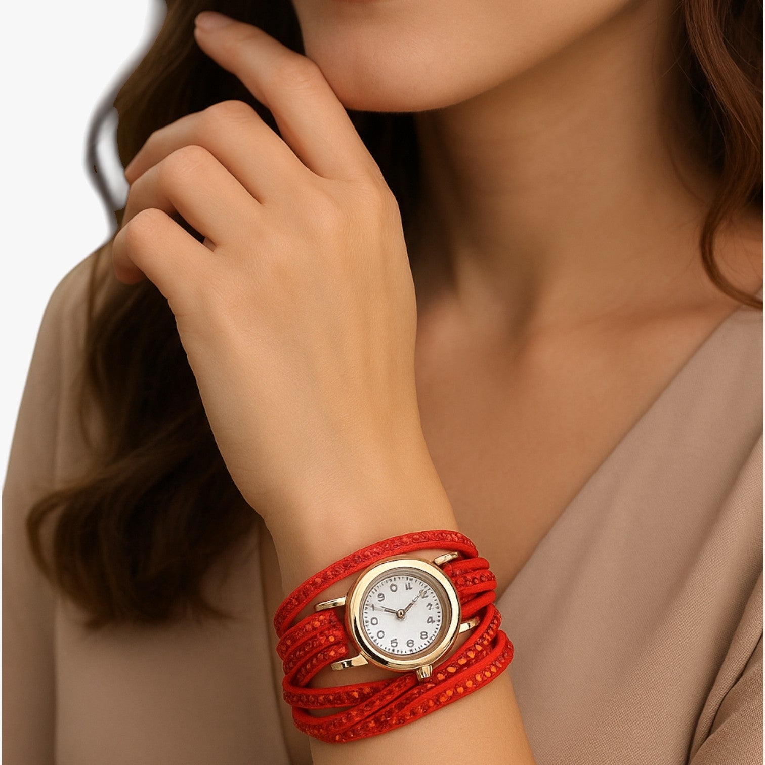 Heidi | Orologio da donna con cinturino lungo in pelle: eleganza e lucentezza in uno - - female watch watch watch for women - Concept Palermo
