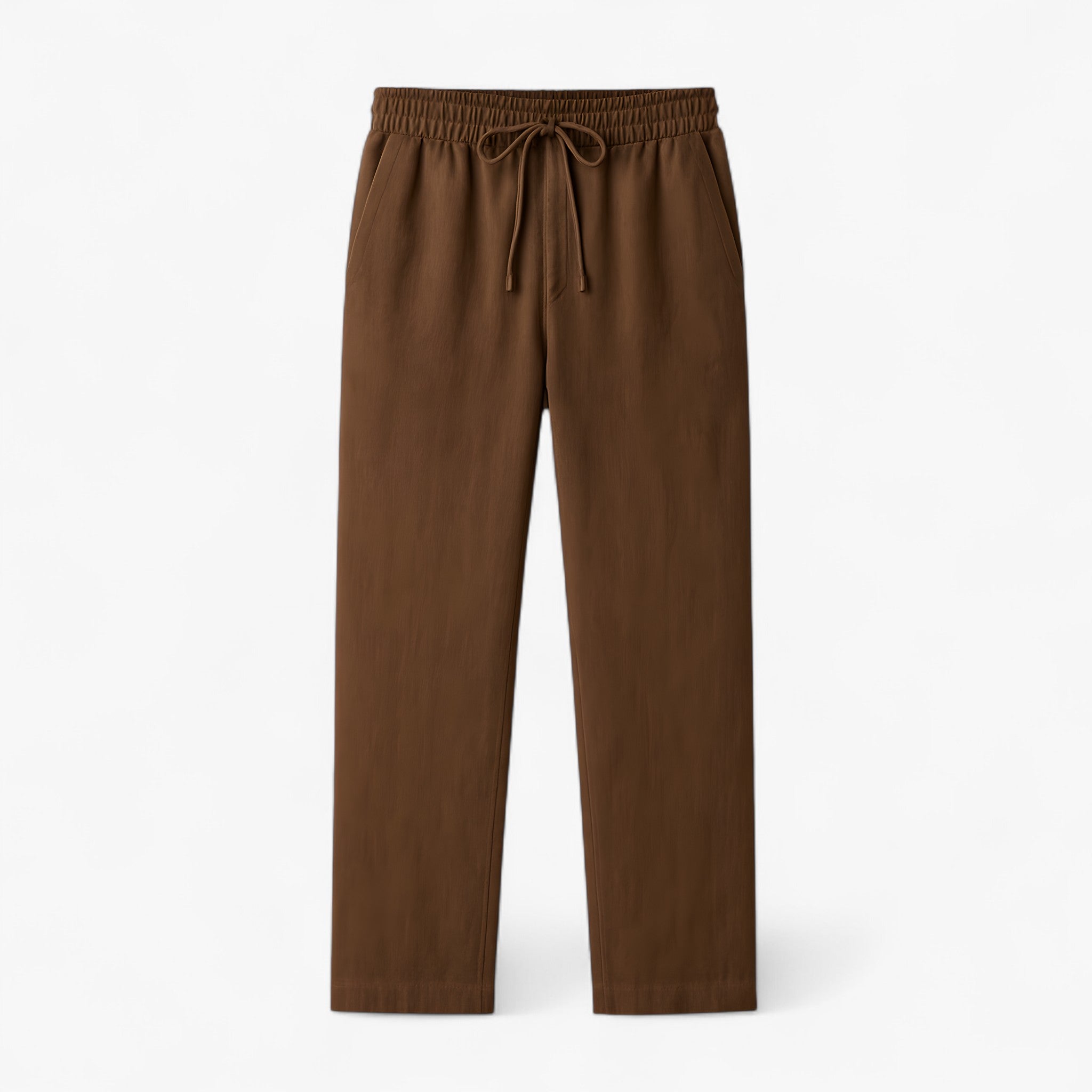 Oscar | Pantaloni in lino morbidi e comodi con coulisse - Marrone - mode printemps été pantalon baggy homme pantalon chic et décontracté pantalon confortable pantalon en lin pantalon léger été pantalon respirant style décontracté vêtement décontracté masculin vêtements en lin - Concept Palermo