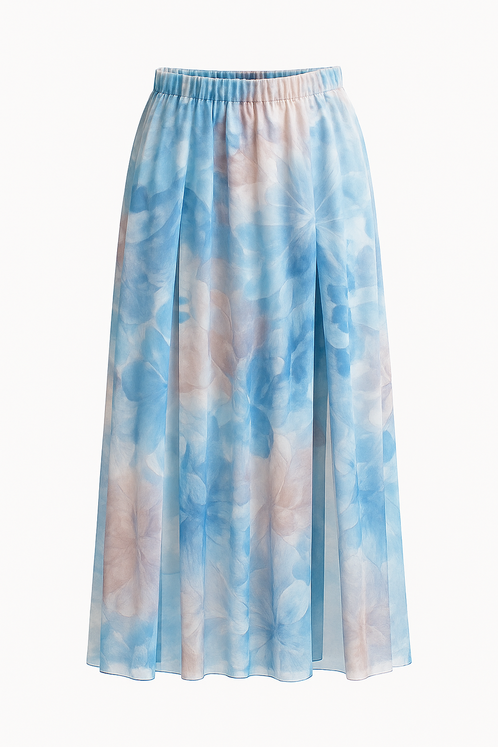 Lyra | Coordinato Donna con Maglione Azzurro e Gonna Floreale con Spacco - - casual dress casual dresses Dresses female dress Maxi dress Maxi Dresses Mini Dresses - Concept Palermo