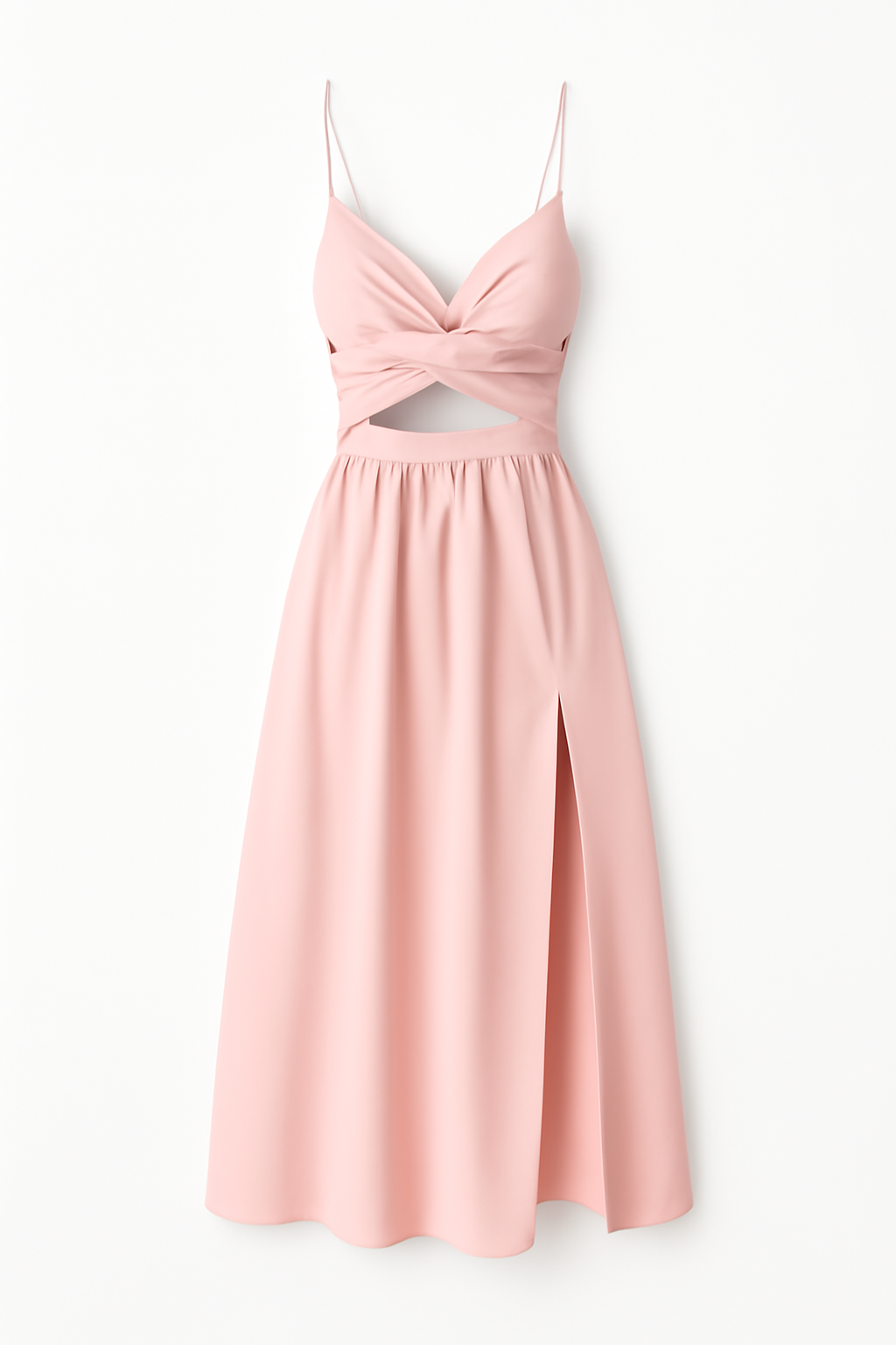 Rhea | Eleganza Abito Midi con Spacco e Spalline Sottili - Vino Rosato - DRESS Dresses female dress Maxi dress Maxi Dresses Mini Dresses - Concept Palermo