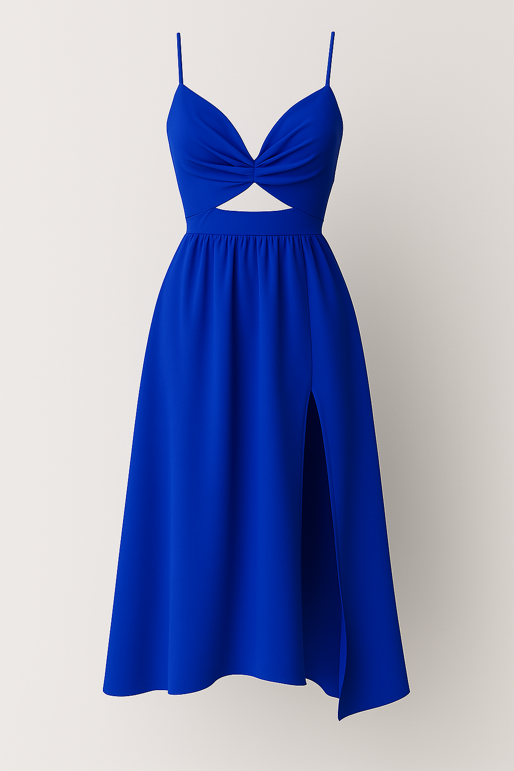 Rhea | Eleganza Abito Midi con Spacco e Spalline Sottili - Blu - DRESS Dresses female dress Maxi dress Maxi Dresses Mini Dresses - Concept Palermo