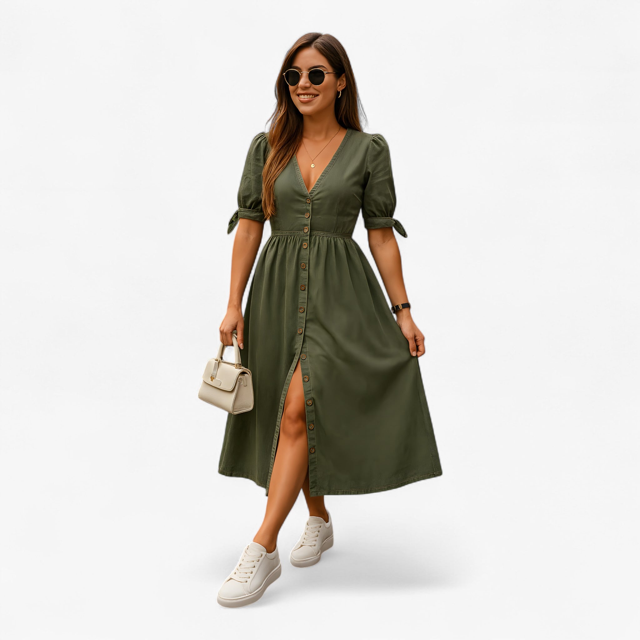 Demmy | Abito Brillante in Denim - Verde - - Concept Palermo