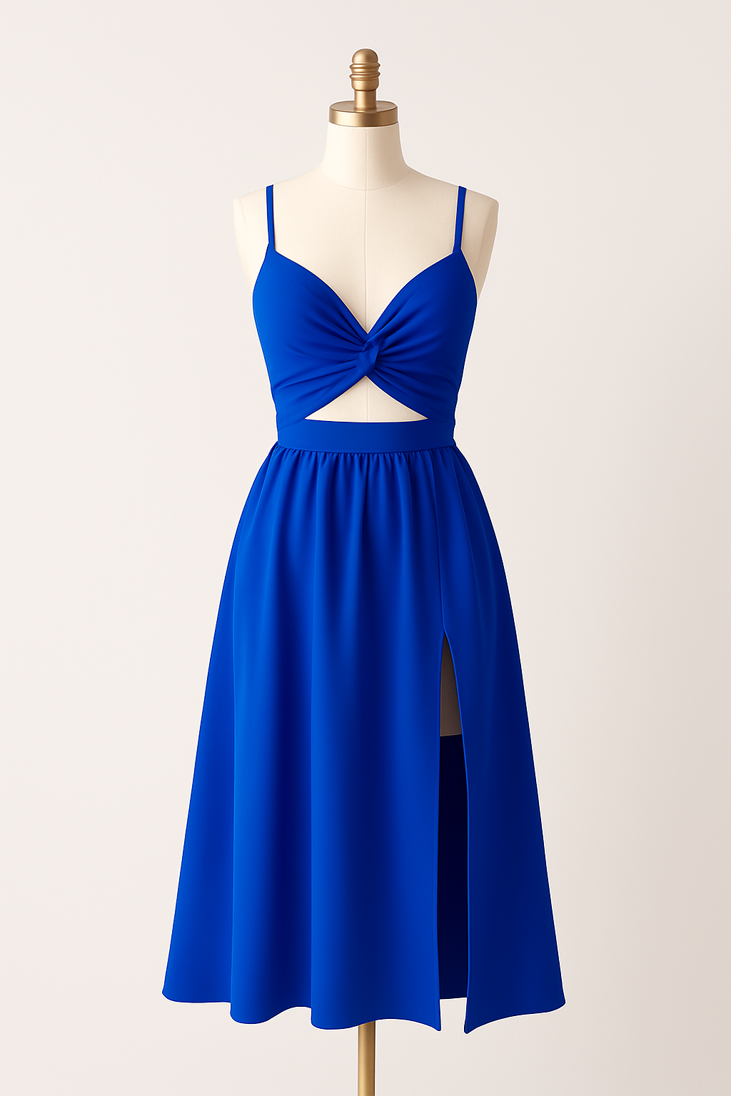 Rhea | Eleganza Abito Midi con Spacco e Spalline Sottili - - DRESS Dresses female dress Maxi dress Maxi Dresses Mini Dresses - Concept Palermo