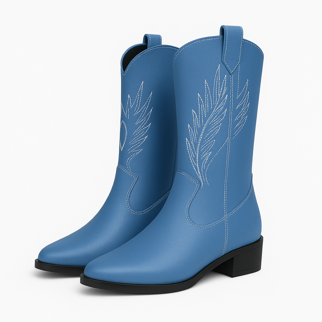 Rosana | Stivali da cowboy metallizzati - Blu - Accessoires Dames Laarzen Schoenen - Concept Palermo