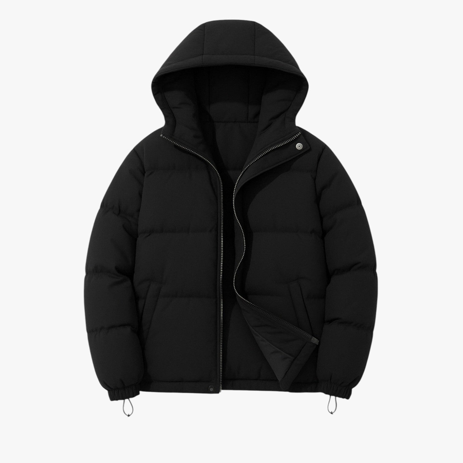 Emery | Giacca con cappuccio casual con zip - Nero - Bequeme Passform Frauen Frauen Jacke Jacke Lässig Mode Stilvoll StilvolleJacke - Concept Palermo