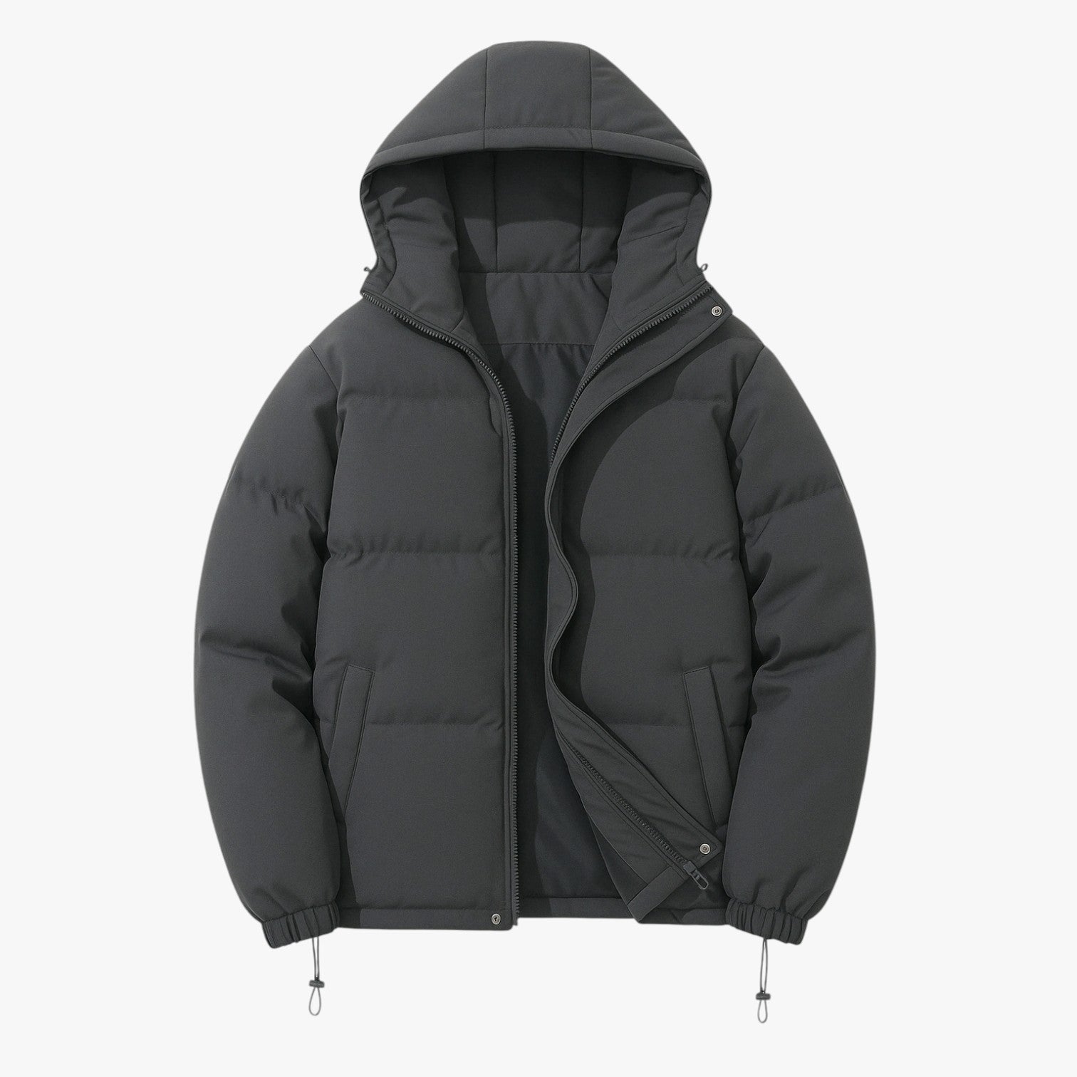 Emery | Giacca con cappuccio casual con zip - Grigio scuro - Bequeme Passform Frauen Frauen Jacke Jacke Lässig Mode Stilvoll StilvolleJacke - Concept Palermo