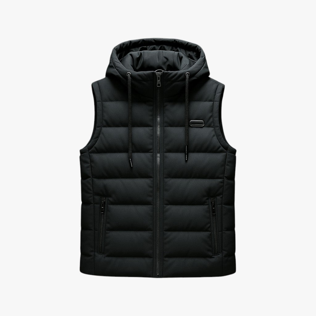 Clément | Gilet Invernale - Spessore Morbido per Massimo Comfort - Nero - Alltagskleidung Bequeme Passform Freizeitkleidung Herbstmode Herrenmode Jacken Klassisches Design Oberbekleidung Stilvoller Look Warme Jacke Wintermantel - Concept Palermo