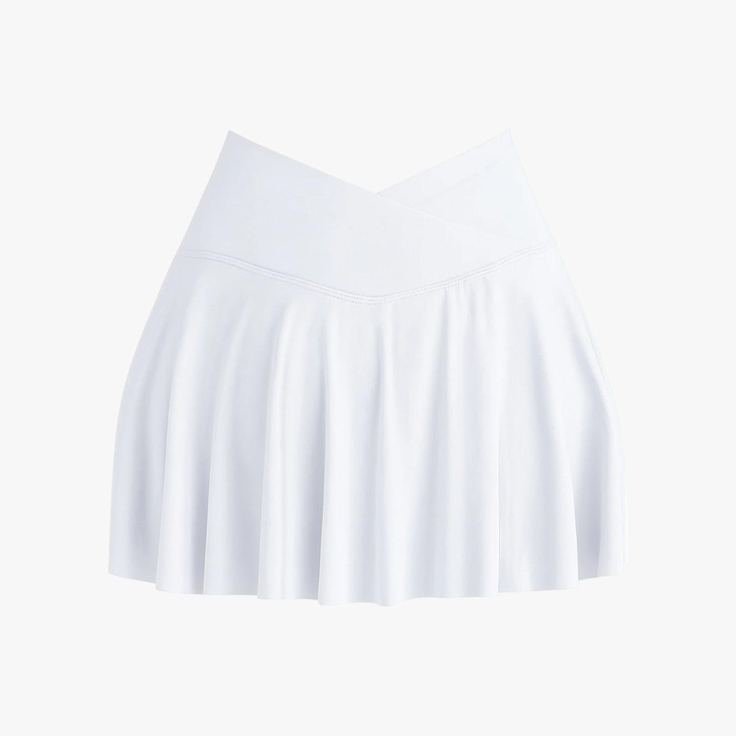 Clara | Gonna sportiva elasticizzata con shorts integrati - Bianco - - Concept Palermo