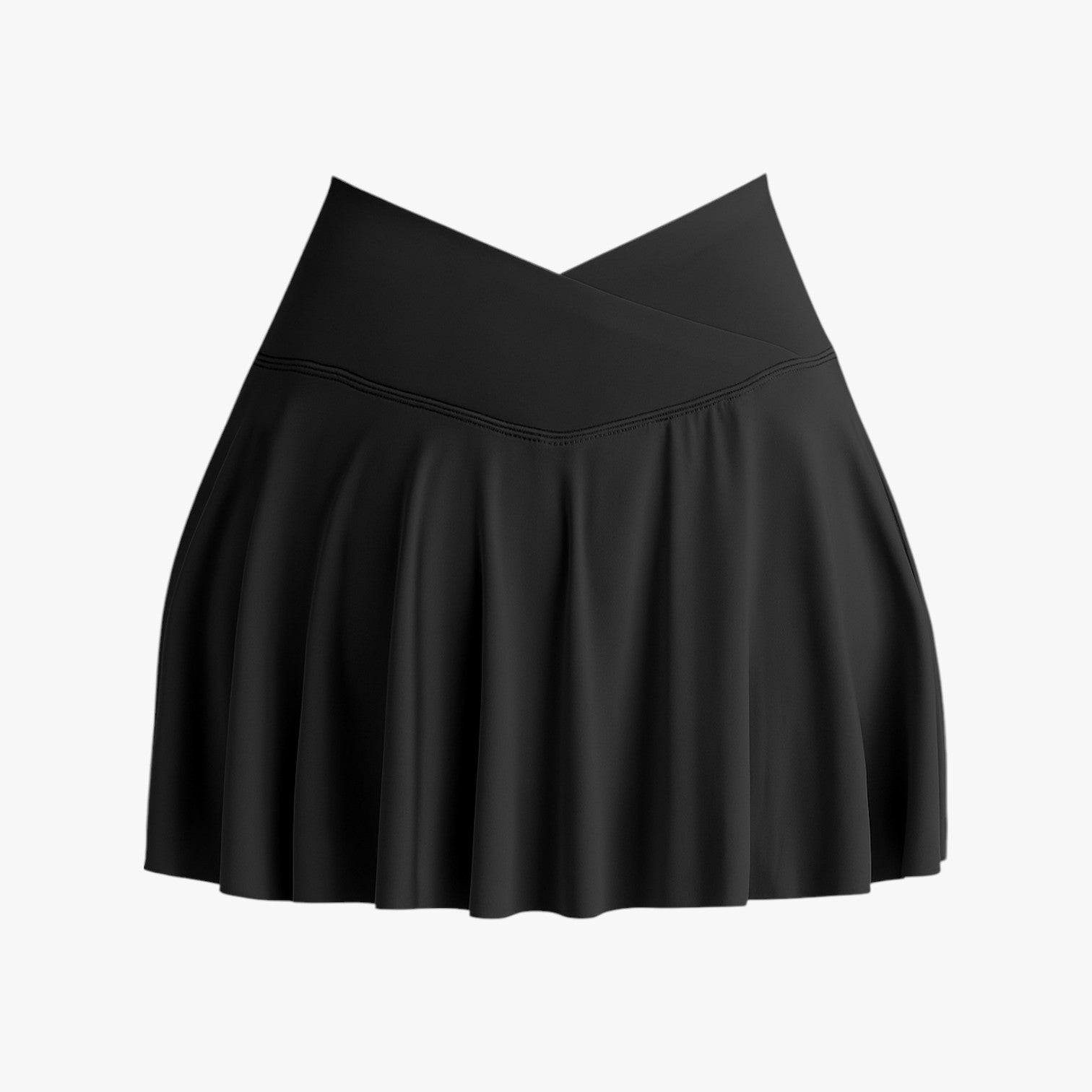 Clara | Gonna sportiva elasticizzata con shorts integrati - Nero - - Concept Palermo