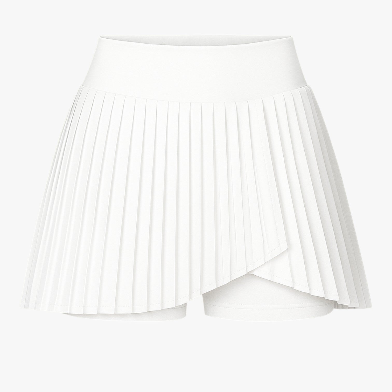 Nora | Vestito sportivo plissettato elasticizzato con tasche - Hvid - - Concept Palermo