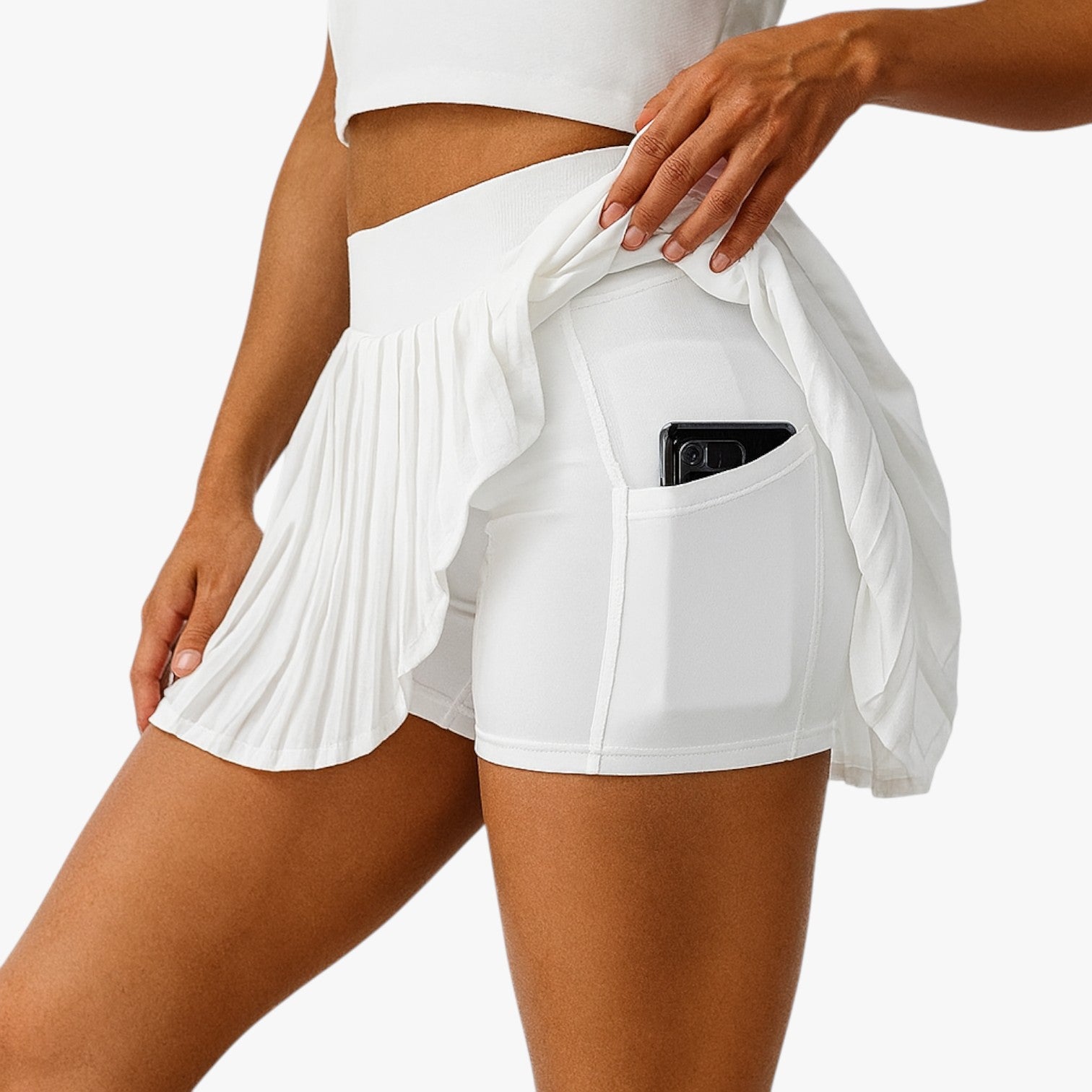 Nora | Vestito sportivo plissettato elasticizzato con tasche - - - Concept Palermo
