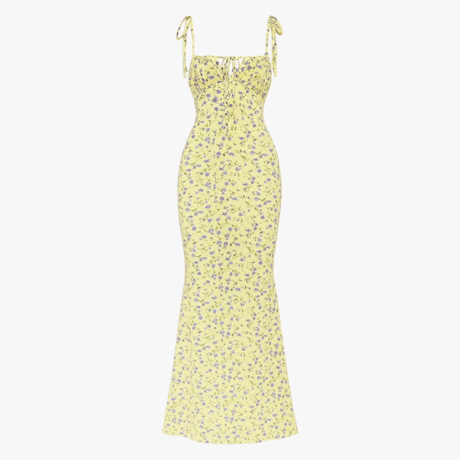 Siena | Elegante abito da spiaggia con stampa floreale in forma bodycon - Giallo - - Concept Palermo