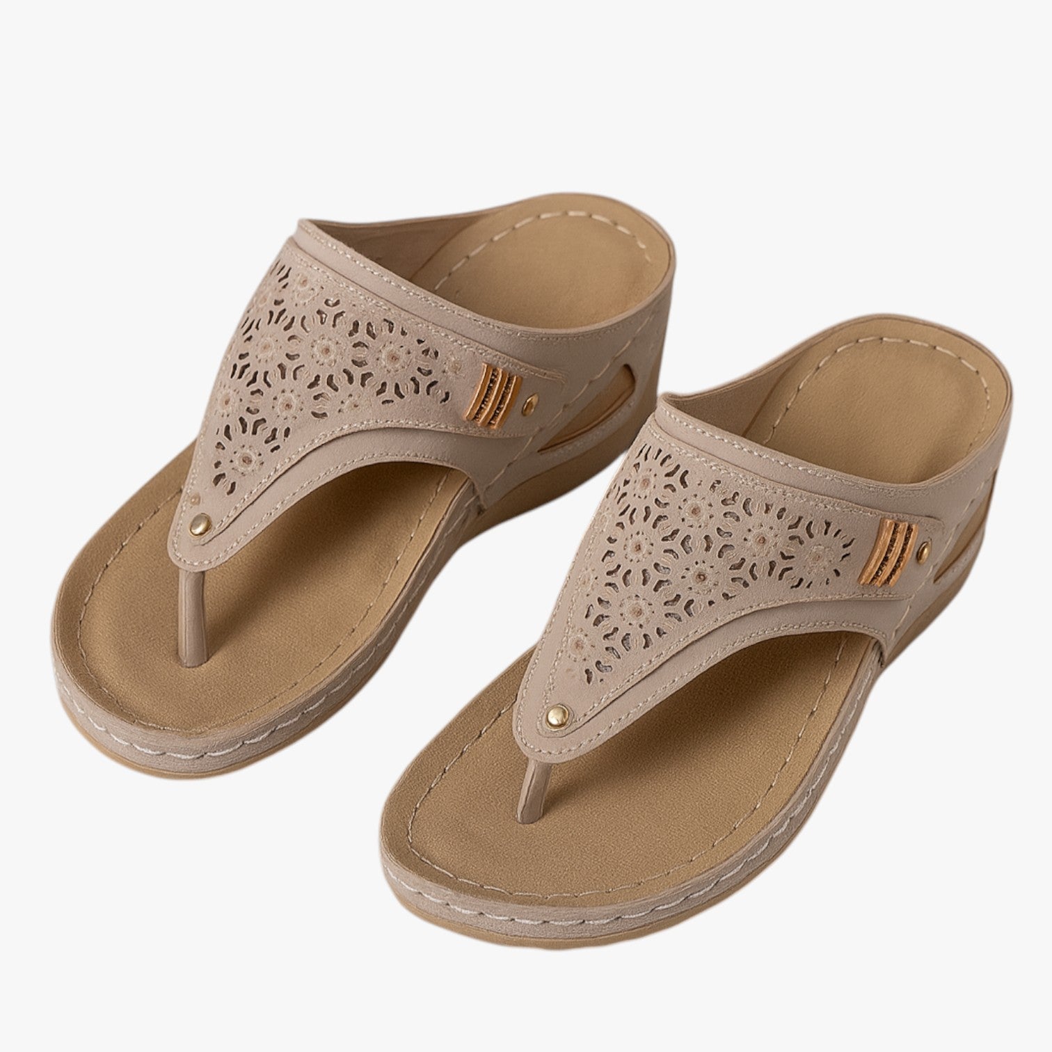 Julia | Sandali Ortopedici Donna Morbidi, Antiscivolo e con Zeppa Estiva - Grigio - breathable sandals easy wear sandals fashion sandals stylish sandals - Concept Palermo