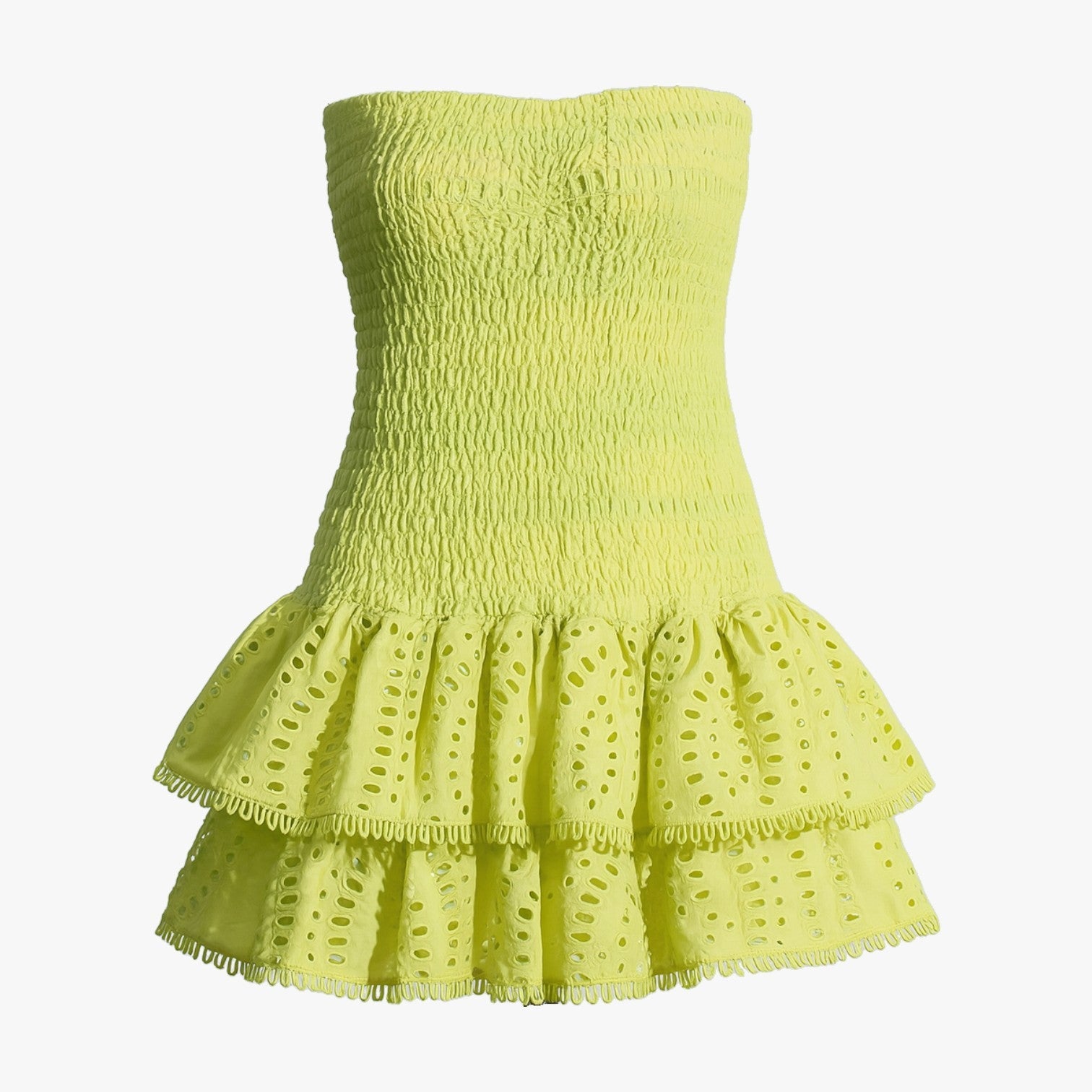 Elena | Vestito senza spalline snellente con scollature - VERDE - - Concept Palermo