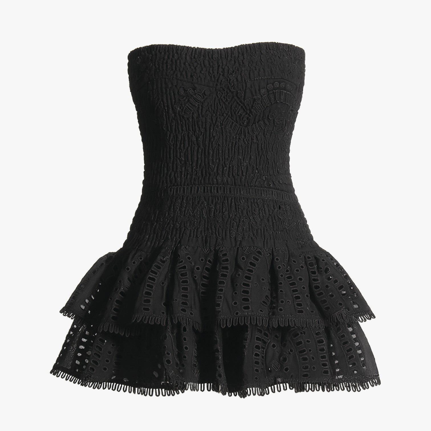 Elena | Vestito senza spalline snellente con scollature - NERO - - Concept Palermo