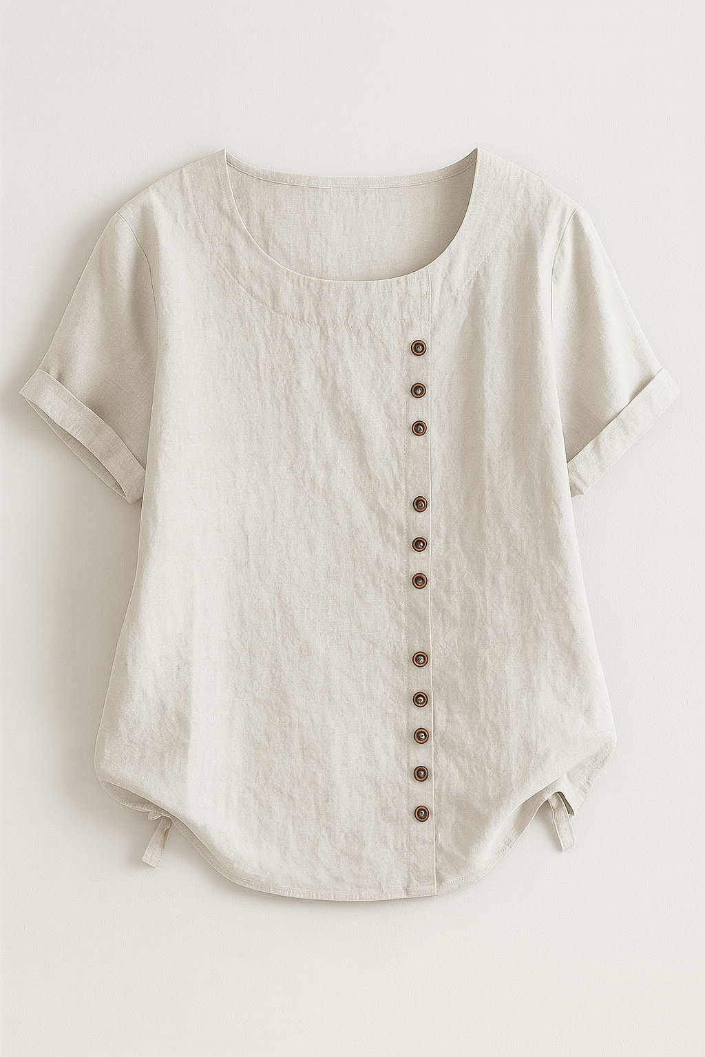 Amelia | Camicia di Lino per Uomini con Apertura a Bottoni - Hvid - Fashion & Casual Frauen Oberteil - Concept Palermo