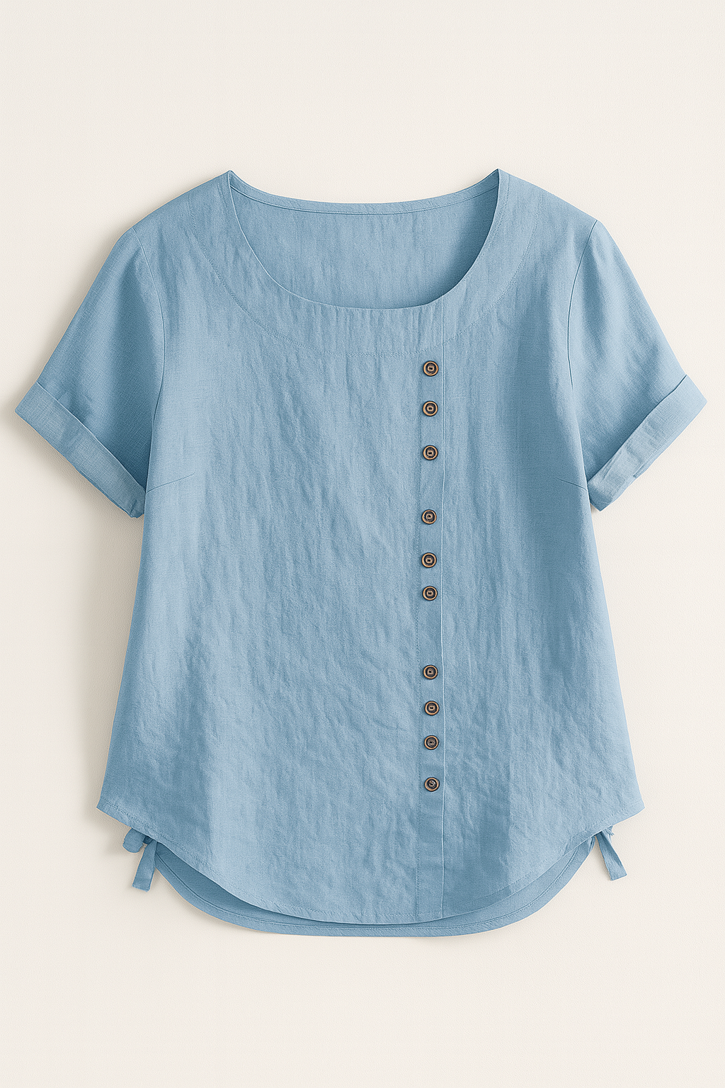 Amelia | Camicia di Lino per Uomini con Apertura a Bottoni - Himmelblå - Fashion & Casual Frauen Oberteil - Concept Palermo