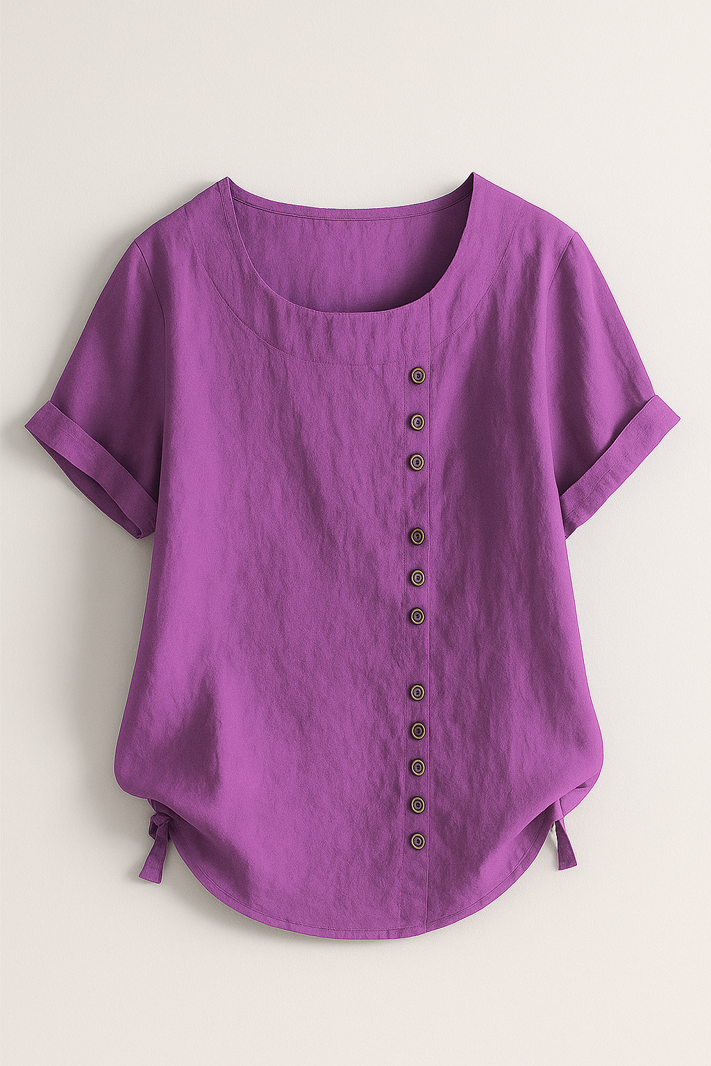Amelia | Camicia di Lino per Uomini con Apertura a Bottoni - Lilla - Fashion & Casual Frauen Oberteil - Concept Palermo