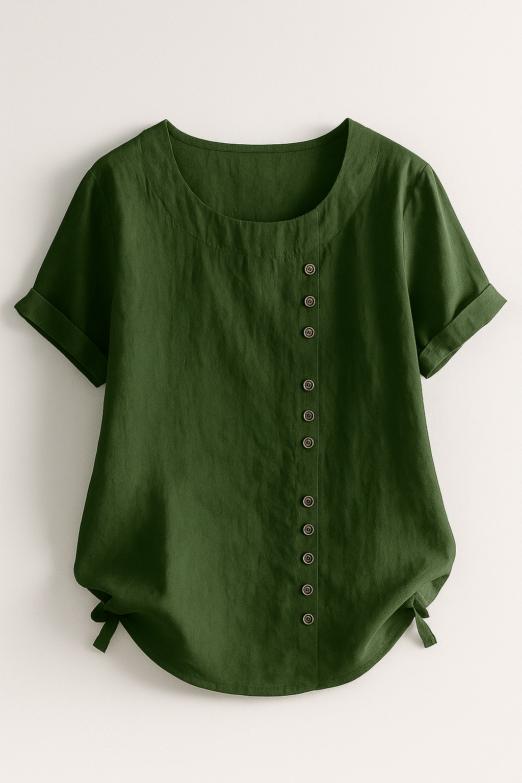 Amelia | Camicia di Lino per Uomini con Apertura a Bottoni - Grøn - Fashion & Casual Frauen Oberteil - Concept Palermo