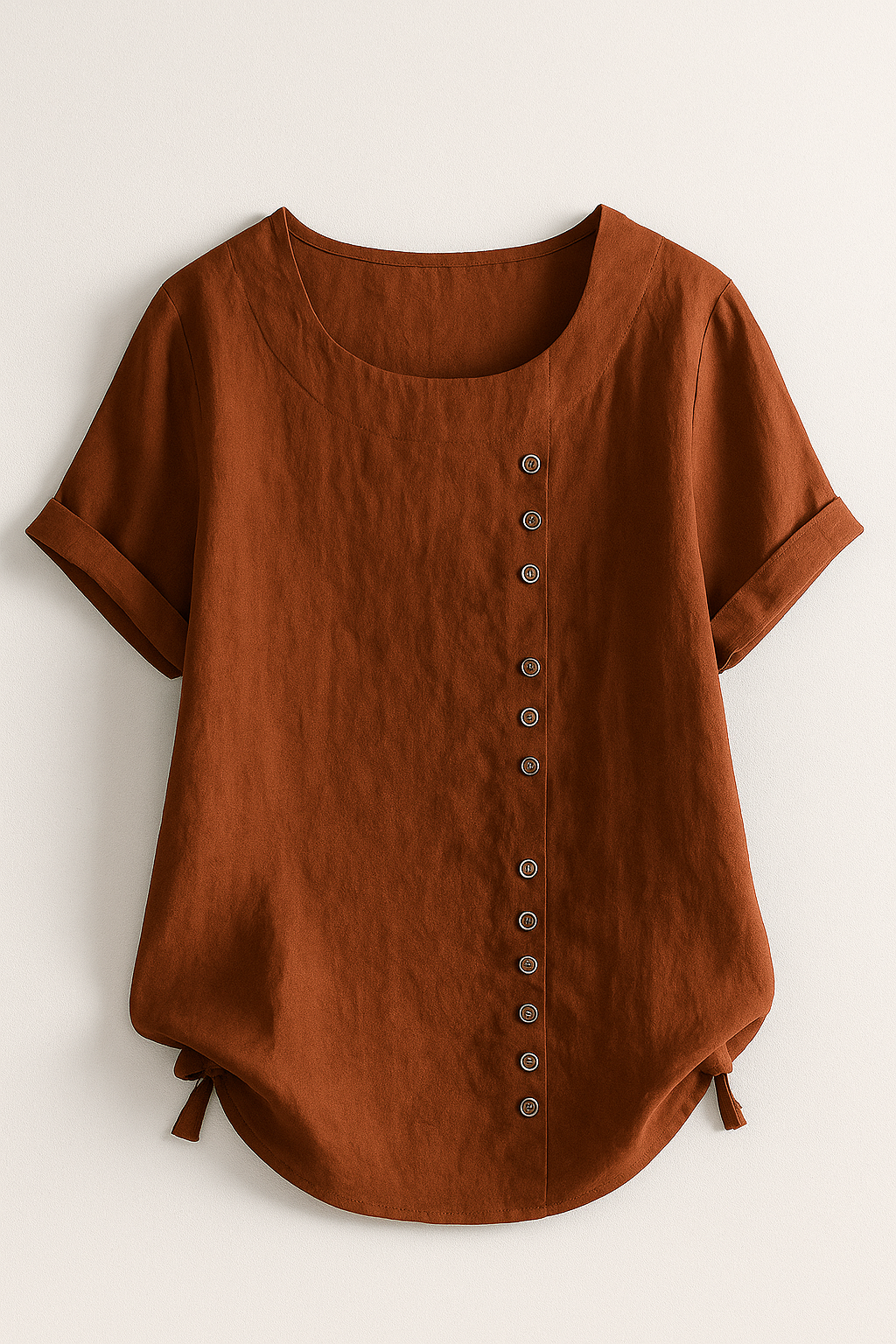 Amelia | Camicia di Lino per Uomini con Apertura a Bottoni - Brun - Fashion & Casual Frauen Oberteil - Concept Palermo