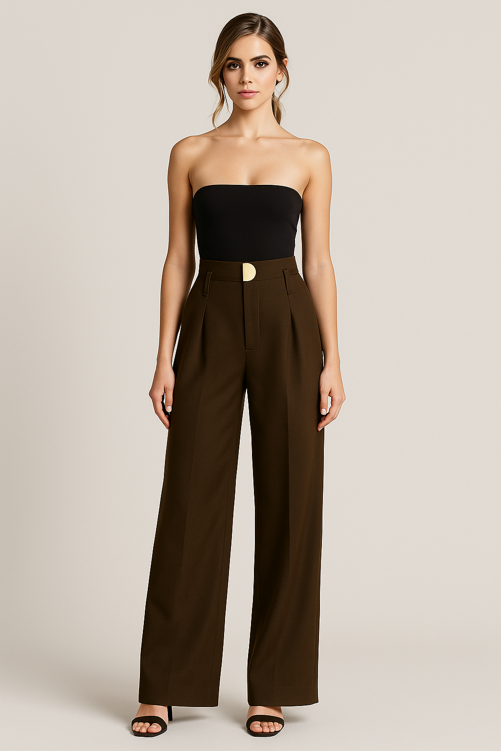 Lana | Pantaloni femminili a vita alta con pieghe - - fashion modern women's fashion WOMEN womens fashion - Concept Palermo