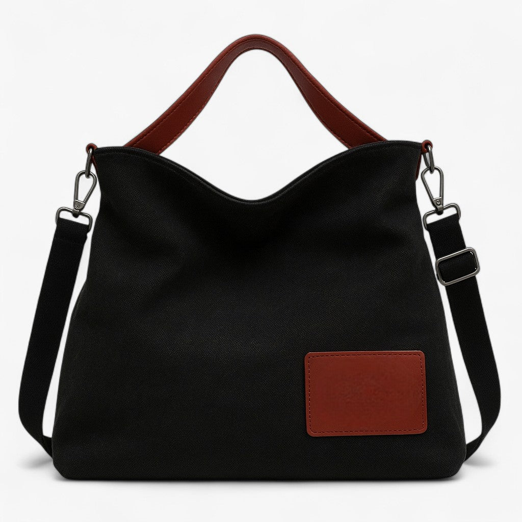 AdeleBag | Borsa a tracolla in tela - Design semplice, versatilità quotidiana - Nero - Old (Google) old_google - Concept Palermo