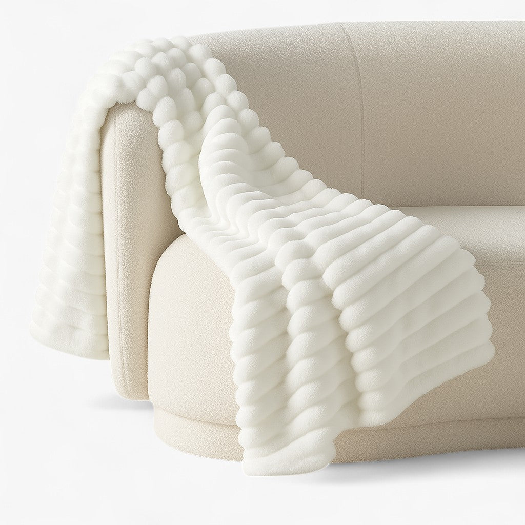 Sophie | Coperte in pile bianco - Morbido e confortevole per momenti piacevoli - - - Concept Palermo