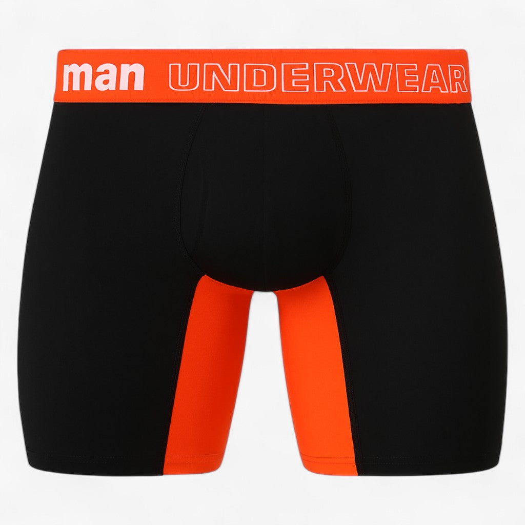 Donald™ | Intimo - Fibra di bambù - Premium - Con apertura (3+1 Gratis) - Nero - Arancione - - Concept Palermo
