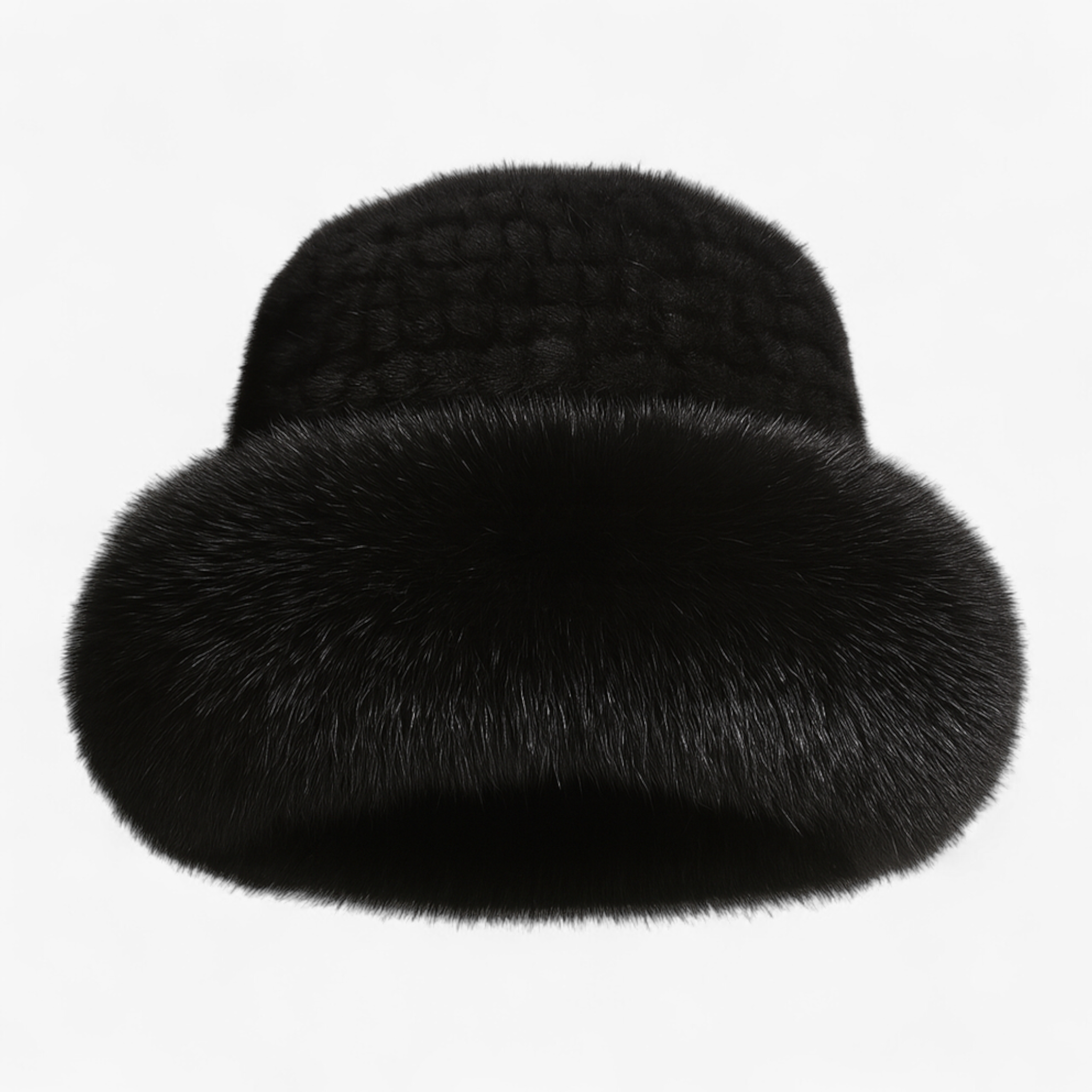 Elena | Cappello Donna Invernale in Pelliccia Elegante - Nero - accessorio elegante berretto di lusso cappello caldo cappello da donna cappello di pelliccia cappello di visone cappello di volpe cappello fatto a mano cappello invernale moda inverno - Concept Palermo