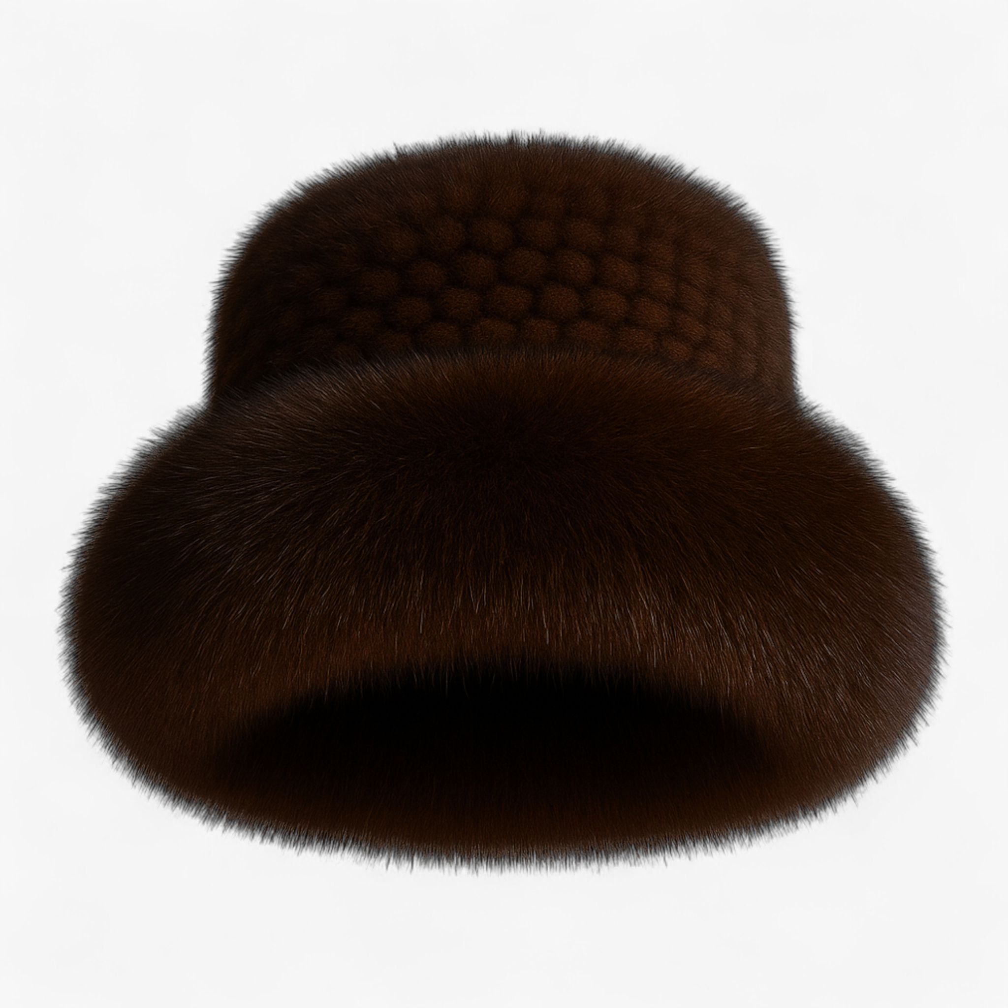 Elena | Cappello Donna Invernale in Pelliccia Elegante - Marrone - accessorio elegante berretto di lusso cappello caldo cappello da donna cappello di pelliccia cappello di visone cappello di volpe cappello fatto a mano cappello invernale moda inverno - Concept Palermo