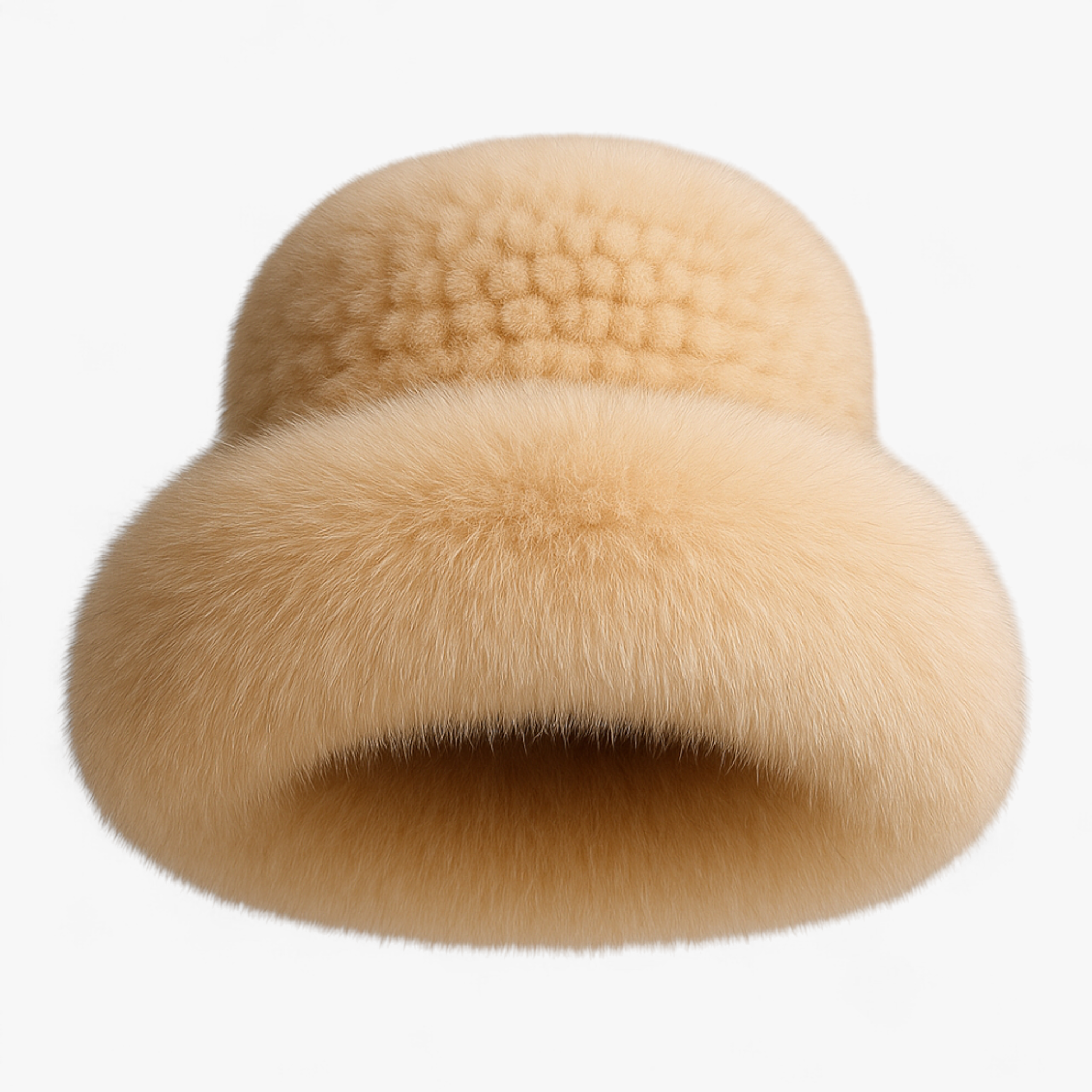 Elena | Cappello Donna Invernale in Pelliccia Elegante - Marrone Chiaro - accessorio elegante berretto di lusso cappello caldo cappello da donna cappello di pelliccia cappello di visone cappello di volpe cappello fatto a mano cappello invernale moda inverno - Concept Palermo