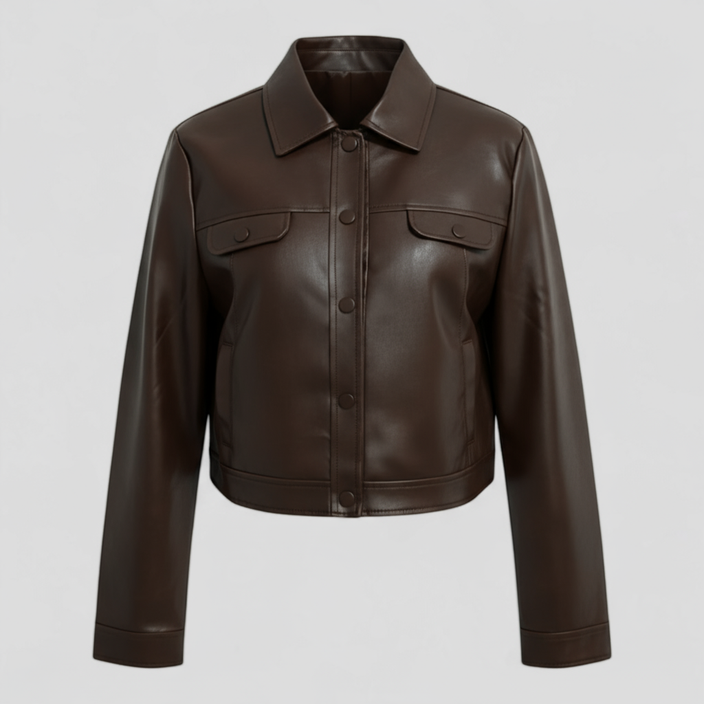 Elma | Giacca in pelle sottile da donna - Marrone - Jackets & Coats Women jackets - Concept Palermo