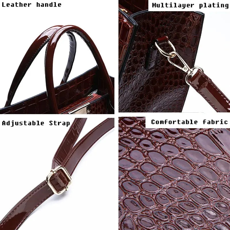 TRIJN - Borsa da donna con stampa coccodrillo - - handbags Women's handbags - Concept Palermo
