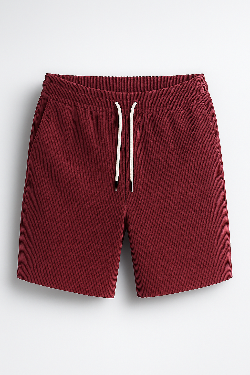 Milanie | Pantaloncini casual in velluto con coulisse - Bordeaux - short Summer shorts - Concept Palermo