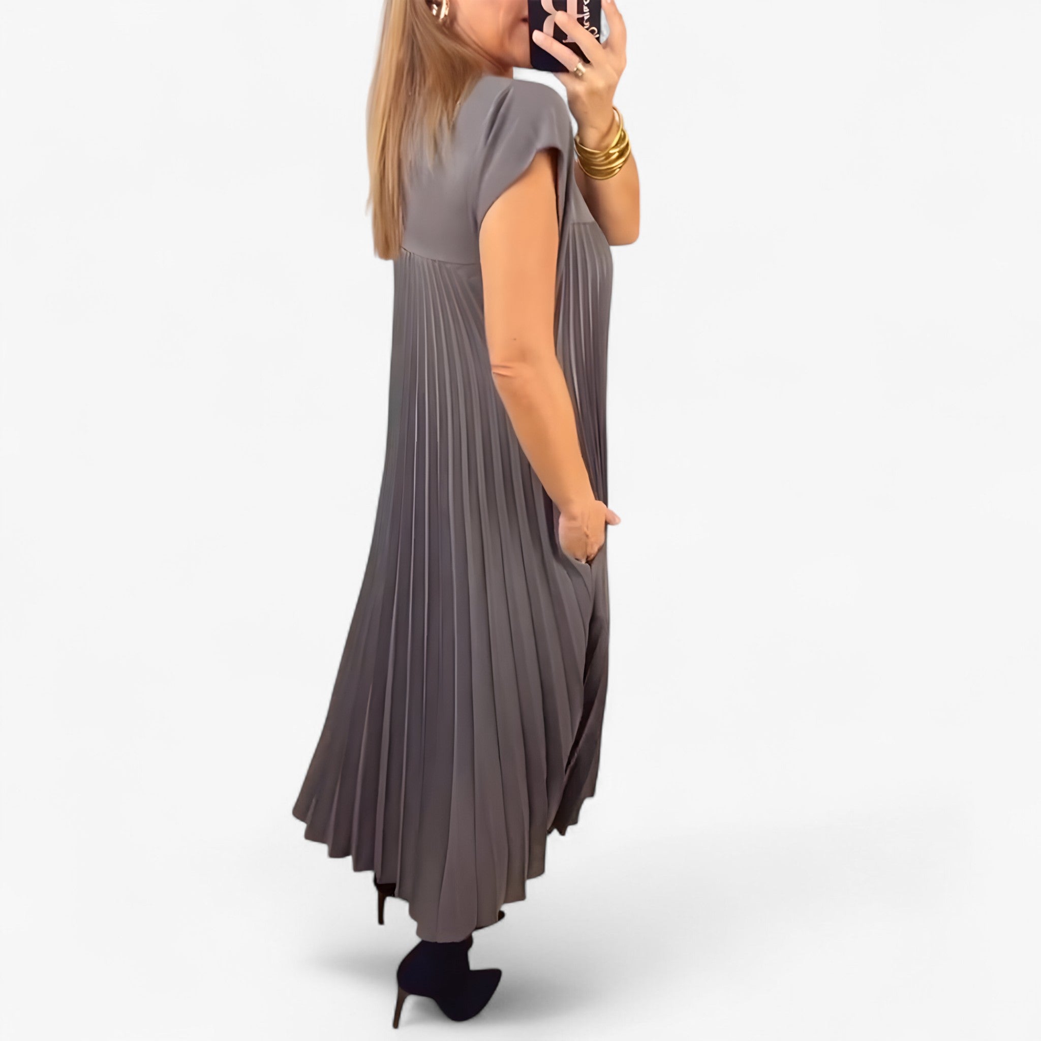 Aduana | Vestito Senza Maniche con Pieghe Eleganti - - - Concept Palermo