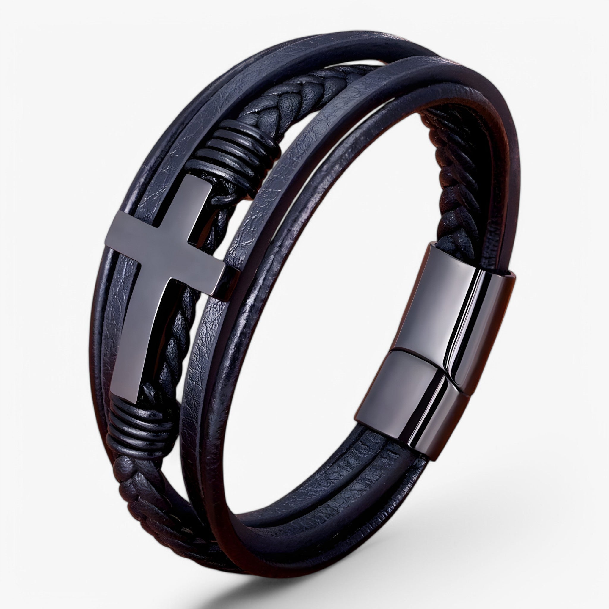 Bracciale in acciaio resistente - Nero - bracelet for men BRACELETS mens bracelet - Concept Palermo