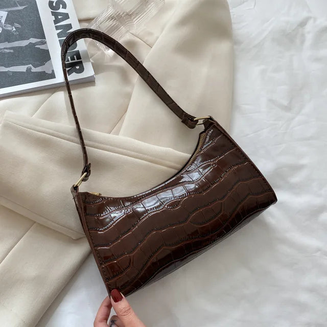 INGE - Borsa a tracolla in pelle stile retrò da donna - Marrone scuro - Bags handbags Shoulder Bags Women's handbags - Concept Palermo
