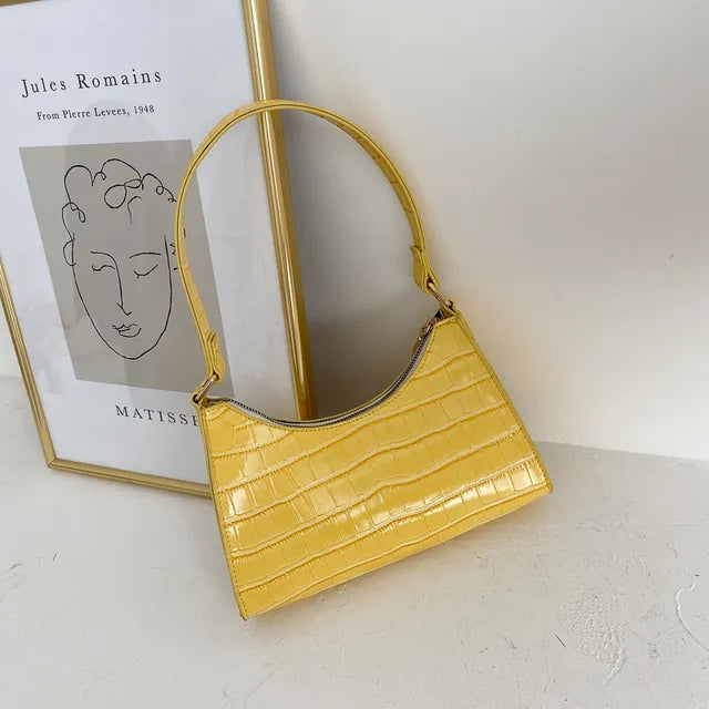 INGE - Borsa a tracolla in pelle stile retrò da donna - Giallo - Bags handbags Shoulder Bags Women's handbags - Concept Palermo