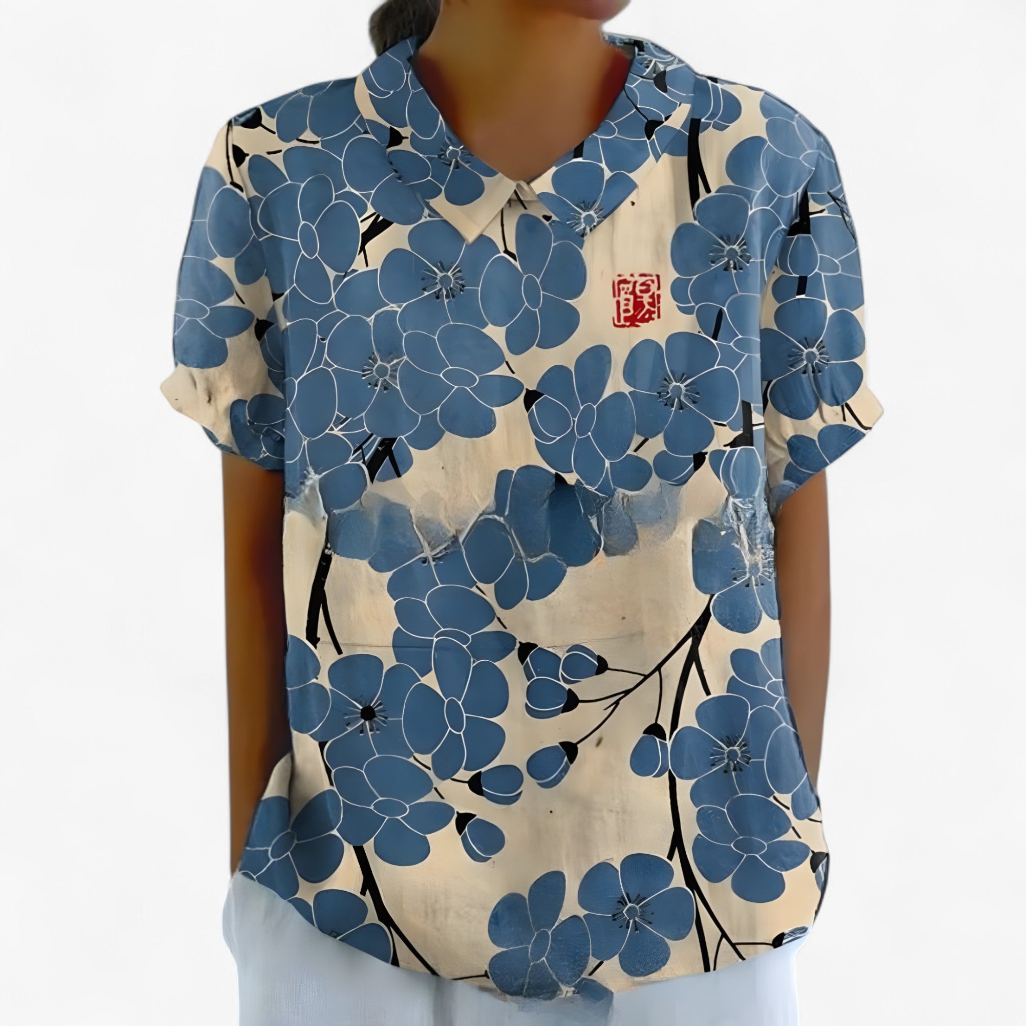 Sarah | Camicia Stampata - Grigio - - Concept Palermo