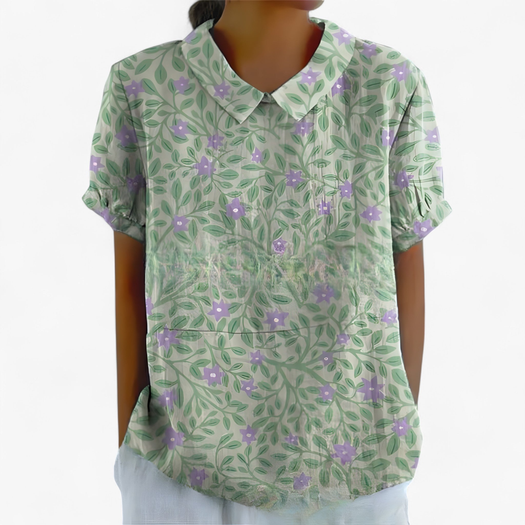 Sarah | Camicia Stampata - Rosa scuro - - Concept Palermo