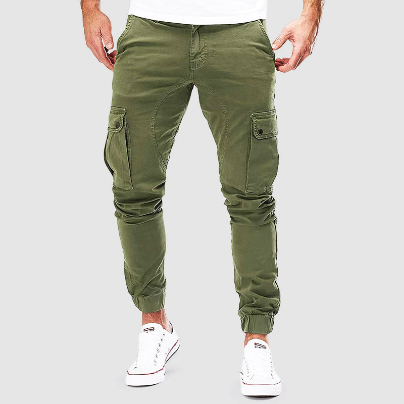 Wesley™ | Pantaloni cargo slim da uomo - Trendy e pratici - Verde - Heren Hosen MÄNNER - Concept Palermo