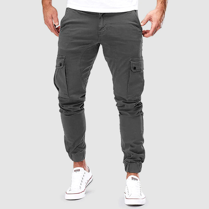 Wesley™ | Pantaloni cargo slim da uomo - Trendy e pratici - Grigio - Heren Hosen MÄNNER - Concept Palermo
