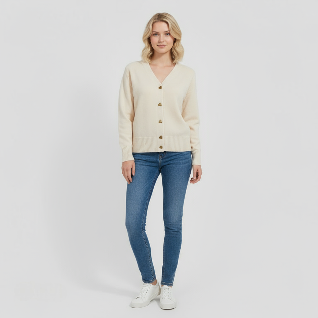 Doretta | Pullover Donna in Lana Pura con Bottoni - - abbigliamento donna bottoni casual comfort H-line inverno lana maniche lunghe pullover stile - Concept Palermo