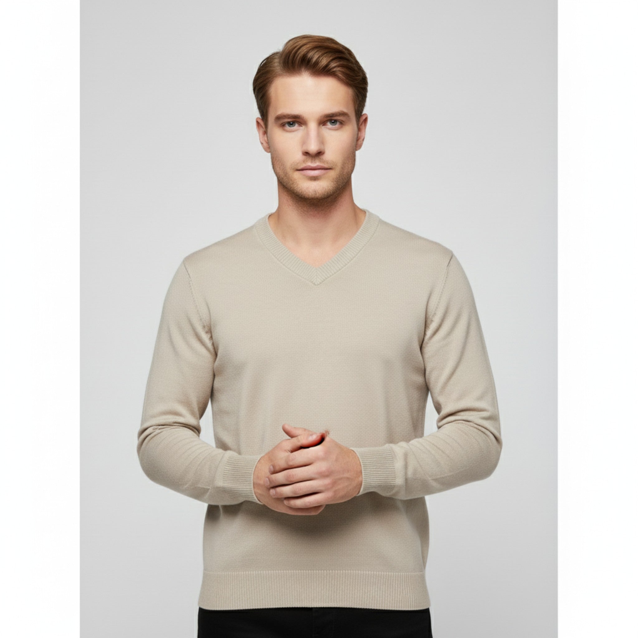 Shernan | Maglione da Uomo con Scollo a V - - Sweater - Concept Palermo
